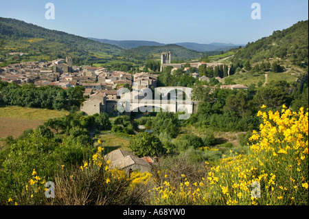 Dorf von Lagrasse, Languedoc-Roussillon, Aude, Südfrankreich Stockfoto