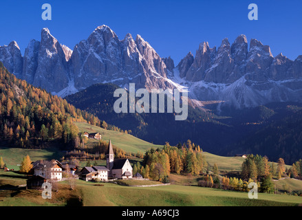 Europa, Italien, Dolomiten, Trentino, St. Magdalena, Val di Funes Stockfoto