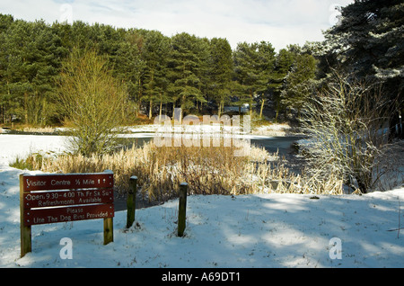 Besucher-Zeichen in Parkhall Landschaft Park Stockfoto