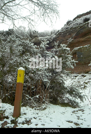 Marker-Post im Parkhall Landschaft Park Stockfoto