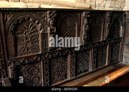 UK England Worcestershire Bretforton St Leonards Kirche Squires Pew Stockfoto