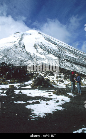 Blick auf das rote Krater am Tongariro National Park, Neuseeland Stockfoto