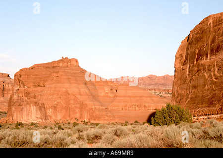Courthouse Wash im Arches National Park Stockfoto
