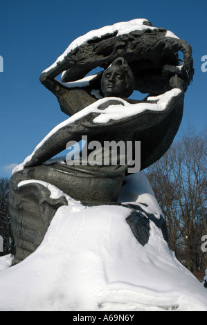 Frederic Chopin-Denkmal in Lazienkowski Park Warschau Polen Stockfoto