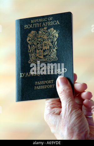 Hand, die südafrikanischen Pass Stockfoto