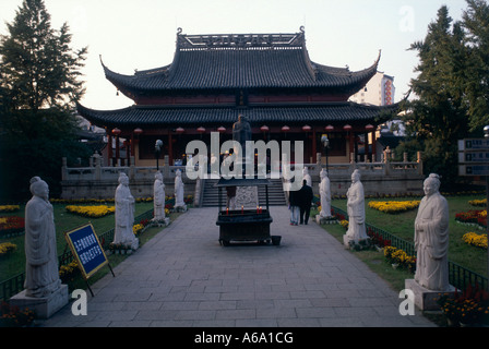 China, Provinz Jiangsu, Nanjing, Fuzi Miao (Tempel des Konfuzius), Fassade des markanten Doppel-Eaved Haupthalle Stockfoto