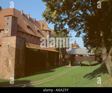 Marienburg (auch bekannt als Marienburg, und war einst der Sitz des Deutschen Ordens), Malbork, Pommern, Polen. Stockfoto