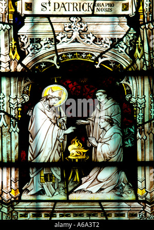 Glasmalerei Saint Patrick Heiligen Herzen Wimbledon Jesuitenkirche (katholisch) Stockfoto