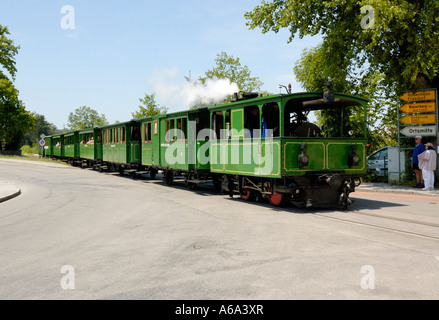 Chiemseebahn Ankunft in Prien Stock-Hafen, Chiemsee, Bayern, Deutschland, 2006. Stockfoto