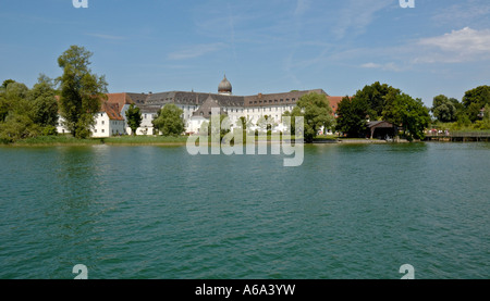 Frauenwoerth Kloster auf der Fraueninsel, Chiemsee, Deutschland. Stockfoto