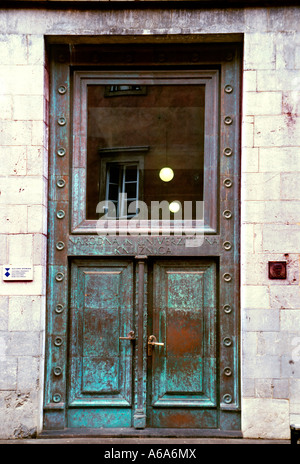 Eingang zum National und Universität Bibliothek Werk des Architekten Joze Plecnik 1872 1957 Ljubljana Slowenien Europa Stockfoto