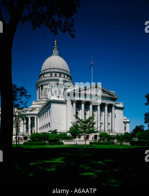 State Capitol Gebäude von Wisconsin in Madison in den Midwest-Staat gelegen Stockfoto