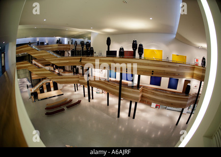 Wales Millennium Centre Cardiff Bay Interieur von der Haupthalle Stockfoto
