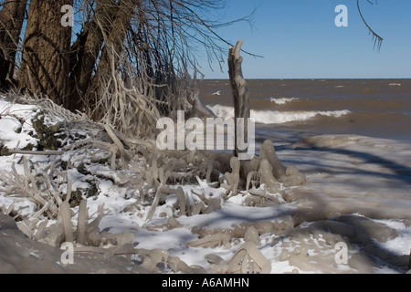 Gefrorenen See Ontario Ontario Bucht Rochester NY USA Stockfoto