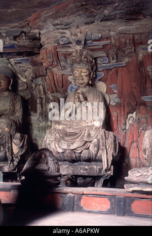 China, Sichuan, Dazu, Baoding Shan, Höhle 8, Erleuchtung Buddhas, Herzstück nur wahre Höhle, selbst Zyklen der Reinkarnation Stockfoto