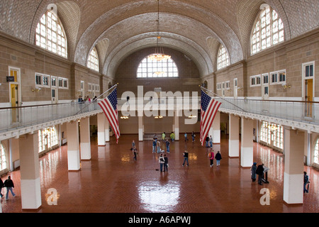 Die große Halle, Ellis Island Immigration Museum New York City-NY-USA Stockfoto