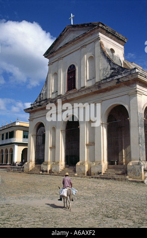 Iglesia Parroquial De La Santisima Plaza Mayor in Trinidad, Kuba Stockfoto