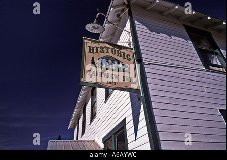 Zeichen für den historischen Fairview Inn Talkeetna Alaska USA Stockfoto