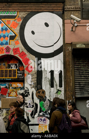 Straßenkunst auf 11 Spring Street in New York City USA Dez. 2006 Stockfoto