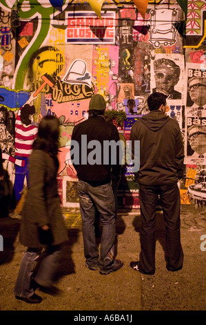 Straßenkunst auf 11 Spring Street in New York City USA Dez. 2006 Stockfoto