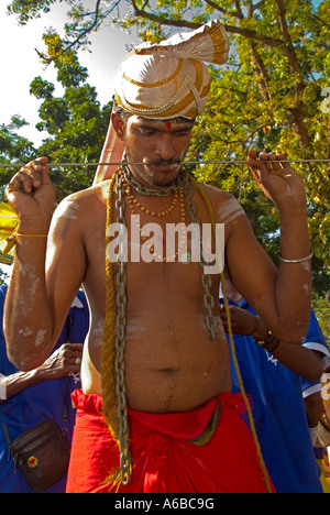 Anhänger von Lord Murugan feiern Thaipusam 1. Februar 2007 in Georgetown Penang Stockfoto