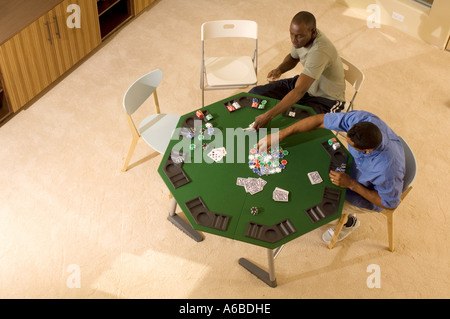 Porträt des Männer-Spielkarten Stockfoto