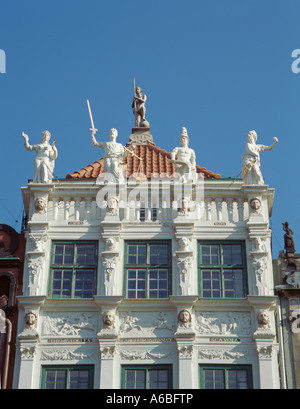 Zlota kamienica (goldenes Haus), Dlugi Targ (Langen Markt), Danzig, Pommern, Polen. Stockfoto