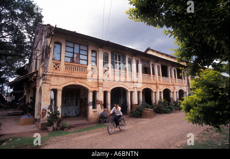 Koloniale Gebäude Savannakhet Laos Stockfoto