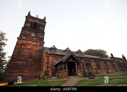 Heiliges Marys Kirche, Rostherne, Cheshire, UK Stockfoto