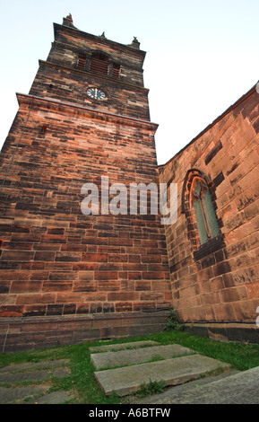 Glockenturm, St. Mary Parish Church, Rostherne, Cheshire, UK Stockfoto