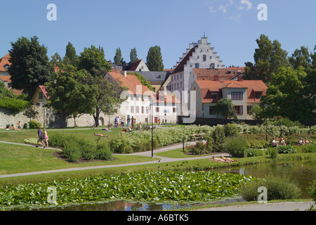 Almedalen Park Visby Gotland Schweden Stockfoto
