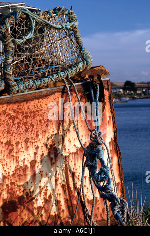 Krabbe Töpfe Hayle Hafen Cornwall UK Stockfoto