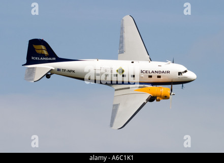 Flugzeug Douglas DC3 Dakota von Icelandair erhalten Stockfoto