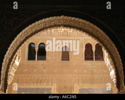 Dekorierten Bogen Tür Passage Alhambra Granada Andalusien Spanien Stockfoto