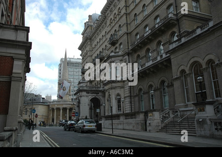 Langham Hotel Architektur Straßenansicht, Portland Place, Central London, Great Britain, Großbritannien, England, Europa, EU Stockfoto