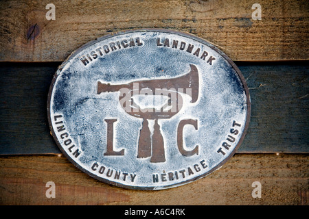 Historischen Marker in Lincoln, New Mexico Stockfoto