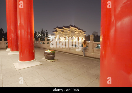 Blick auf Chiang Kai Shek Memorial Gate National Concert Hall, Taipei Stockfoto