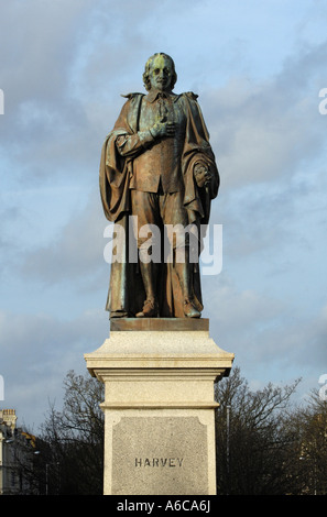 Statue von William Harvey 1 April 1578 3. Juni 1657 Folkestone Kent UK Stockfoto