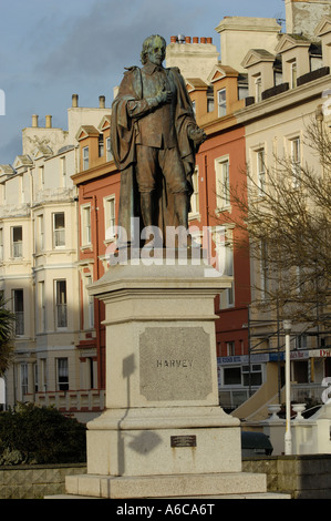 Statue von William Harvey 1 April 1578 3. Juni 1657 Folkestone Kent UK Stockfoto