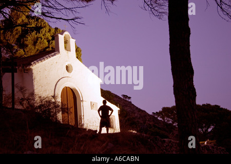 Wallfahrtskapelle Calvario in Mijas Malaga Küste der Sonne Andalusien Spanien Stockfoto