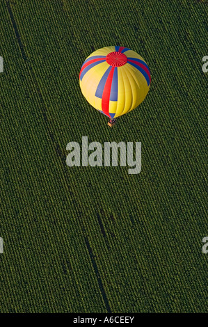 Vista Balloon Adventures Heißluft-Ballonfahrt über Willamette Valley Ackerland Newberg Oregon Stockfoto