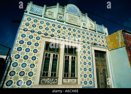 Gekachelte Traditionshaus in der Altstadt von Faro portugiesischen Algarve Stockfoto