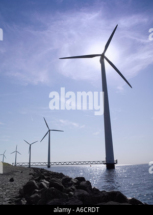 Windpark, Flevoland, Niederlande Stockfoto