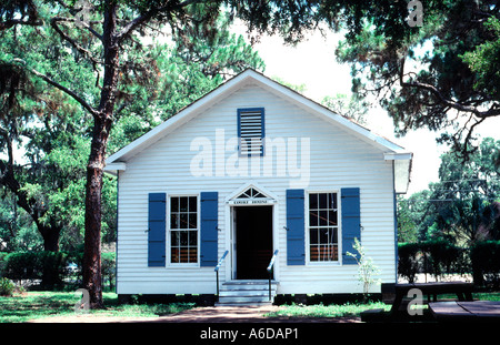 altes Gerichtshaus Manatee Village Historical Park Bradenton Florida USA Gerechtigkeit Baugeschichte Stockfoto