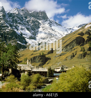 Val Varaita westlich von Saluzzo Provinz Cuneo Piemonte Piemont Italia Italien Chianale vor mont Aiguillette Stockfoto