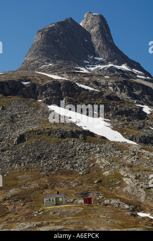 Berggipfel über Trollstigen-Bergstraße Romsdal-Norwegen Stockfoto