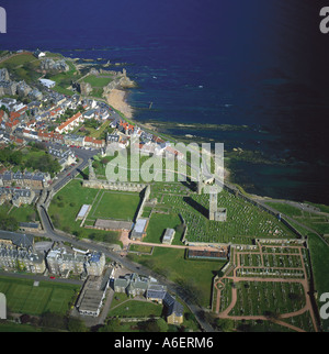Kathedrale St Andrews, Schottland-Luftbild-Ruinen Stockfoto