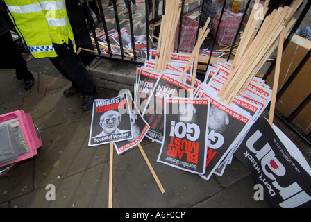 Demonstrationen für Frieden in London Trafalgar square 100 000 Demonstranten 24 2 07 Stockfoto