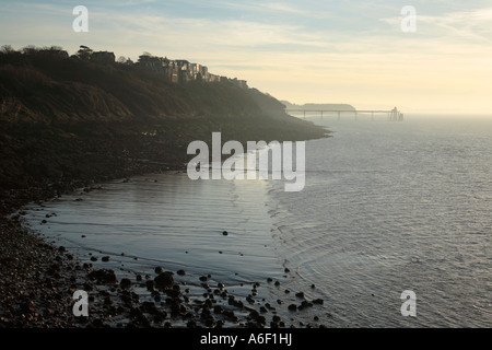 Clevedon Pier aus Ladye Bay Somerset England Stockfoto