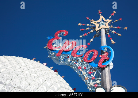 Raumschiff Erde, EPCOT Center, Disneyworld, Orlando, Florida, USA Stockfoto